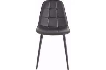 Mireio Kjøkkenstol Konstläder 2-pack - Svart/Metall - Möbler - Fåtölj & stolar - Matstol & köksstol