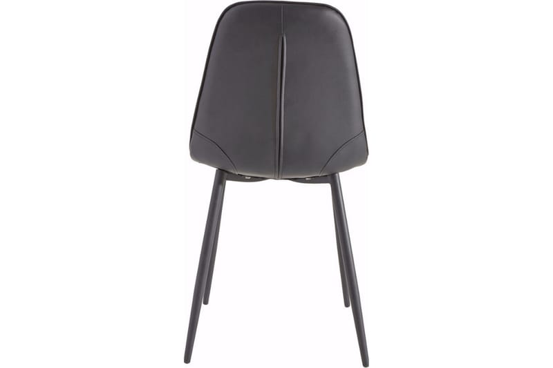 Mireio Kjøkkenstol Konstläder 2-pack - Svart/Metall - Möbler - Fåtölj & stolar - Matstol & köksstol