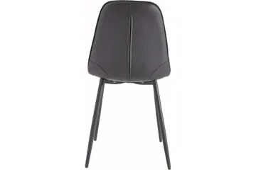 Mireio Kjøkkenstol Konstläder 2-pack - Svart/Metall - Möbler - Fåtölj & stolar - Matstol & köksstol