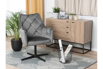 Najor Stol Sammet - Grå - Möbler - Fåtölj & stolar - Matstol & köksstol