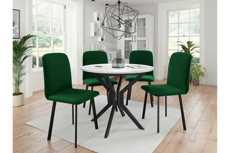 Narberth Matstol i Sammet med Metallfinish - Flaskgrön - Möbler - Fåtölj & stolar - Matstol & köksstol