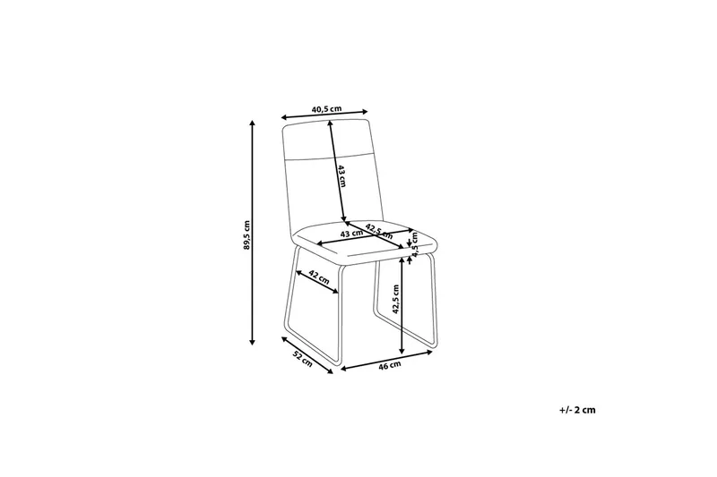 Nevada Stol Set Om 2 St - Grå - Möbler - Fåtölj & stolar - Matstol & köksstol