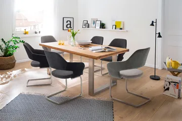 Newcastles Karmstol - Brun/Silver - Möbler - Fåtölj & stolar - Matstol & köksstol