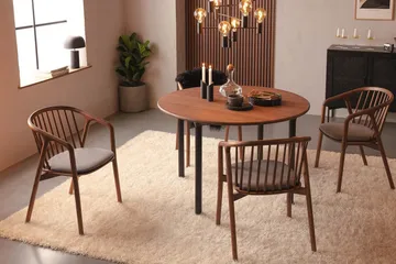 Noira Matstol med Armstöd - Valnöt / Brun - Möbler - Fåtölj & stolar - Matstol & köksstol