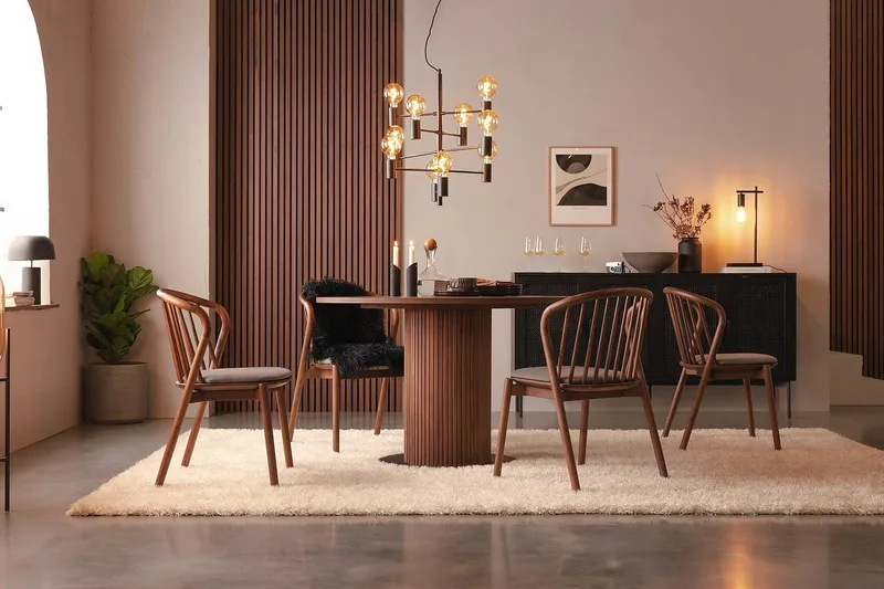 Noira Matstol - Valnöt / Brun - Möbler - Fåtölj & stolar - Matstol & köksstol