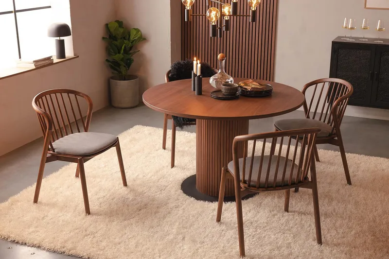 Noira Matstol - Valnöt / Brun - Möbler - Fåtölj & stolar - Matstol & köksstol