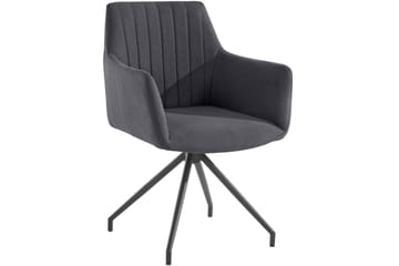 Orielah Karmstol - Antracit - Möbler - Fåtölj & stolar - Matstol & köksstol