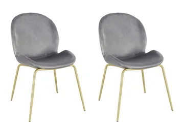 Ottine Matstol - Grå/Mässing - Möbler - Fåtölj & stolar - Matstol & köksstol