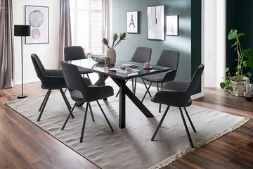 Paran Matstol 4 Ben Svängbar - Grå - Möbler - Fåtölj & stolar - Matstol & köksstol