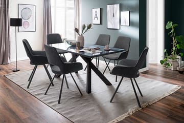 Paran Matstol 4 Ben Svängbar - Grå - Möbler - Fåtölj & stolar - Matstol & köksstol