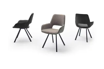 Paran Matstol 4 Ben Svängbar - Grå - Möbler - Fåtölj & stolar - Matstol & köksstol