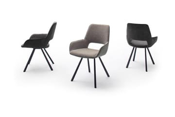 Paran Matstol 4 Ben Svängbar - Grå - Möbler - Fåtölj & stolar - Matstol & köksstol