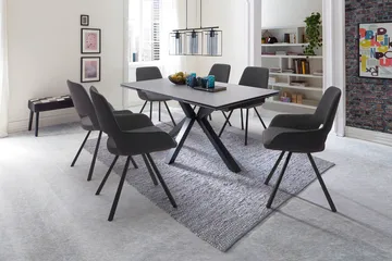 Paran Matstol 4 Ben Svängbar - Grå - Möbler - Fåtölj & stolar - Matstol & köksstol