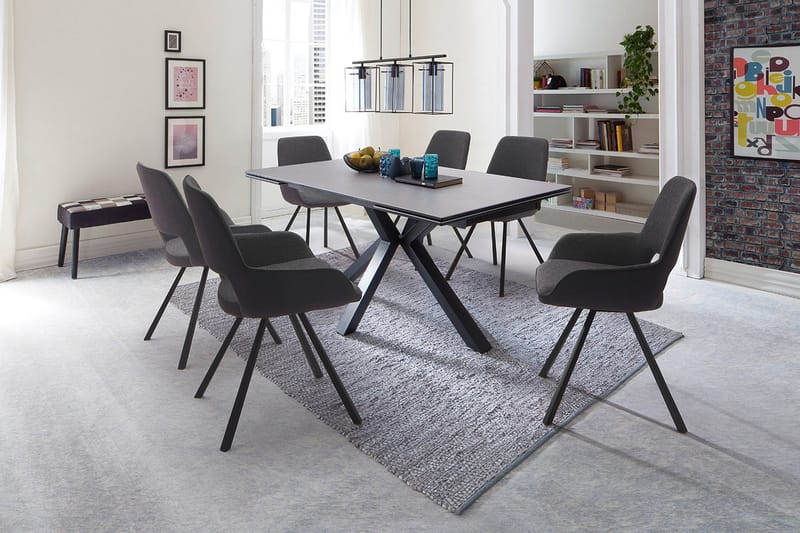 Paran Matstol 4 Ben Svängbar - Grå - Möbler - Fåtölj & stolar - Matstol & köksstol