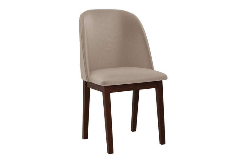 Patrickswell Klädd Matstol med Träben, Mörkbrun|Beige