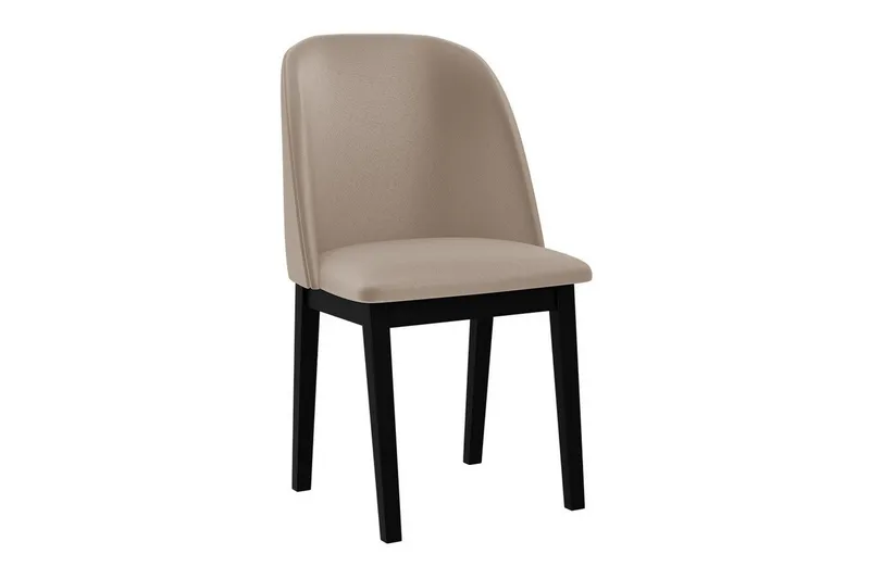 Patrickswell Klädd Matstol med Träben, Svart|Beige