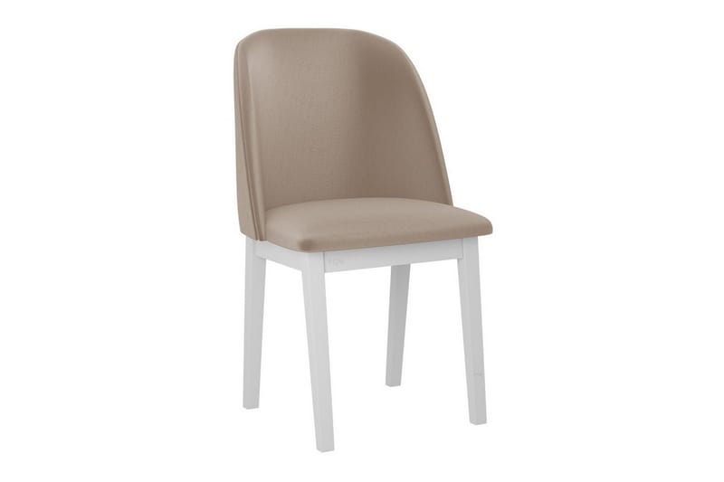 Patrickswell Klädd Matstol med Träben, Vit|Beige