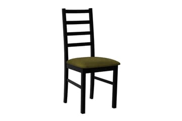 Patrickswell Matstol i Trä med Stegrygg och Klädd Sits - Svart|Olivgrön - Möbler - Fåtölj & stolar - Matstol & köksstol