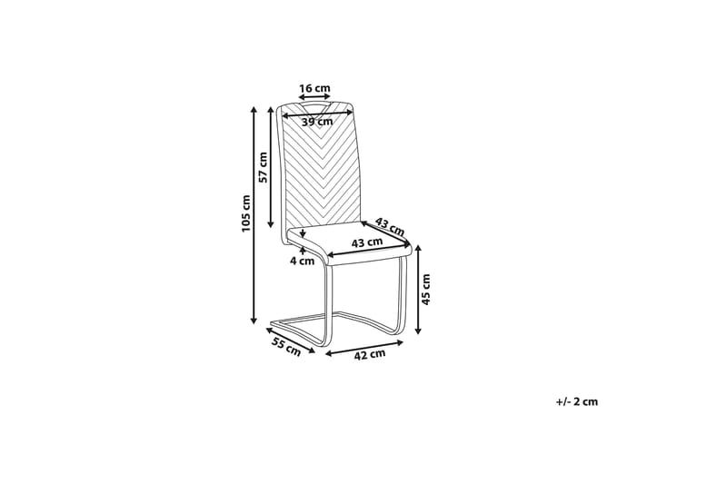 Picknes Matstol i Konstläder med Metallstativ i Krom - Grå - Möbler - Fåtölj & stolar - Matstol & köksstol