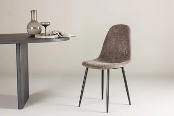 Polar Matstol i Boucl é med Metallben - Taupe - Möbler - Fåtölj & stolar - Matstol & köksstol