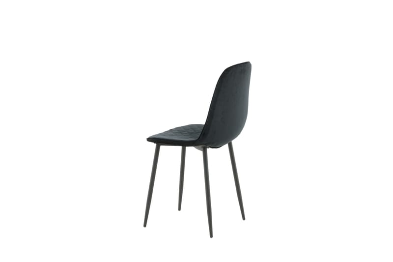 Polar Matstol i Sammet med Metallfinish - Svart - Möbler - Fåtölj & stolar - Matstol & köksstol