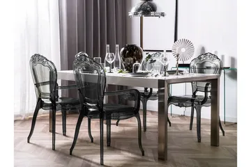 Ronshausen Matstol i Plast - Svart|Transparent - Möbler - Fåtölj & stolar - Matstol & köksstol