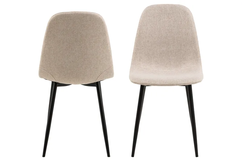 Salaman Matstol i Tyg med Metallben - Beige - Möbler - Fåtölj & stolar - Matstol & köksstol