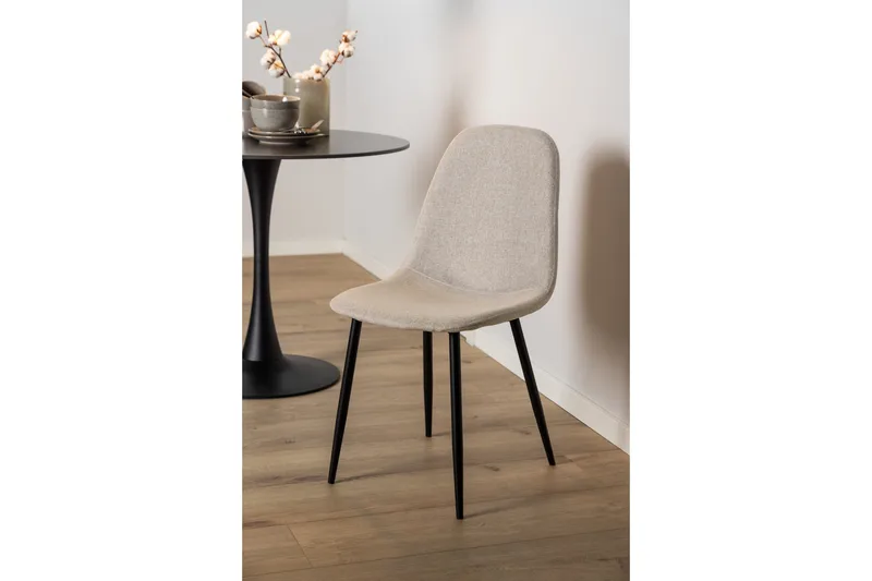 Salaman Matstol i Tyg med Metallben - Beige - Möbler - Fåtölj & stolar - Matstol & köksstol