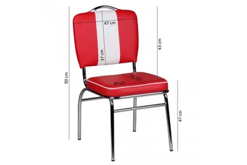 Sannes Matstol - Röd - Möbler - Fåtölj & stolar - Matstol & köksstol