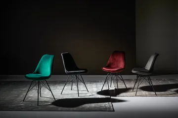 Shell Matstol Sammet - Grön - Möbler - Fåtölj & stolar - Matstol & köksstol