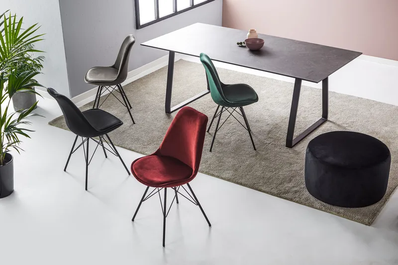 Shell Matstol Sammet - Grön - Möbler - Fåtölj & stolar - Matstol & köksstol