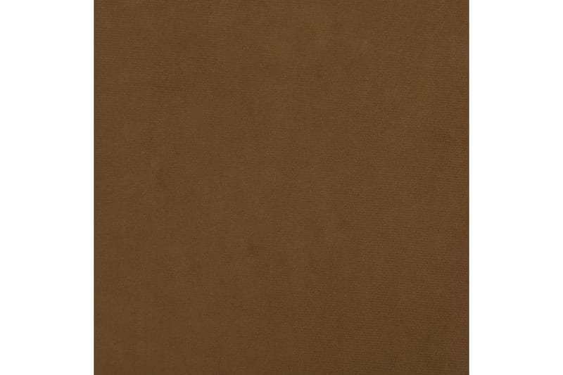 Snurrbara matstolar 2 st brun sammet - Brun - Matstol & köksstol