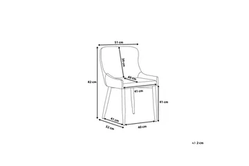 Solano Stol Set Om 2 St - Brun - Möbler - Fåtölj & stolar - Matstol & köksstol