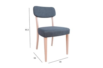 Stol Adora 49x58x855 cm Grå/Ljus Bok - Möbler - Fåtölj & stolar - Matstol & köksstol
