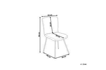 Stol Apes 2-Pack Sammet - Grå - Möbler - Fåtölj & stolar - Matstol & köksstol