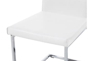 Stol Caceda 2-Pack Konstläder - Vit - Möbler - Fåtölj & stolar - Matstol & köksstol