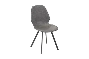 Stol Helena 50x46xh82cm Grått Imiterat Läder - Möbler - Fåtölj & stolar - Matstol & köksstol
