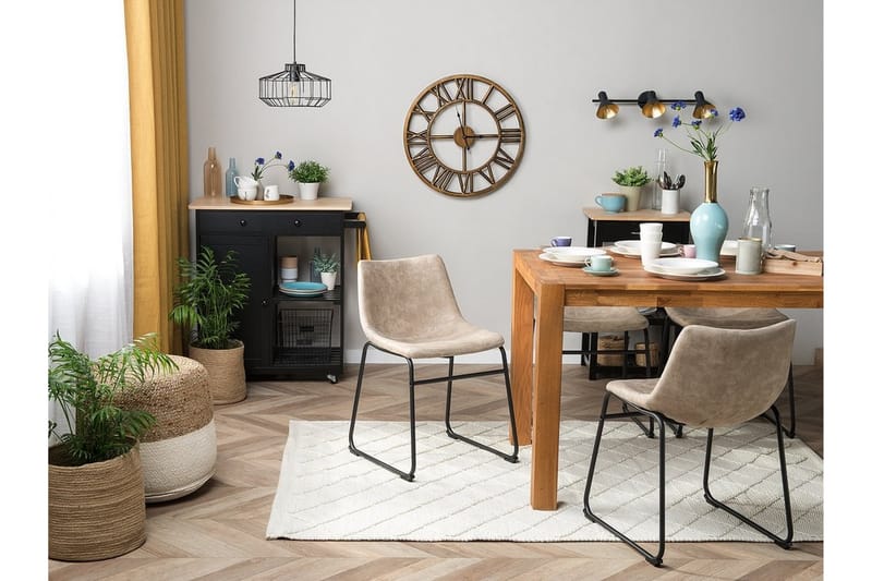 Stol Set Om 2 St Batavia - Beige - Möbler - Fåtölj & stolar - Matstol & köksstol