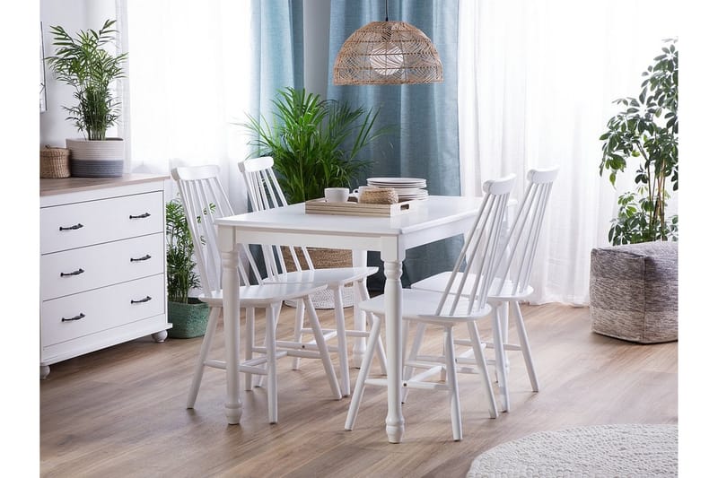 Stol Set Om 2 St Burbank - Vit - Möbler - Fåtölj & stolar - Matstol & köksstol