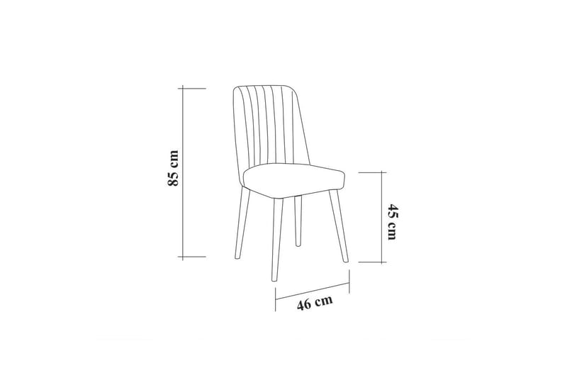 Stol Vanlandingham 85 cm - Trä|natur|Grön - Matstol & köksstol