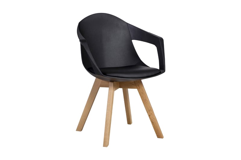 Stolar 2st STUART 58x57xH82cm svart plaststol - Karmstol - Matstol & köksstol