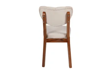 Tharol Matstol - Valnöt/Beige - Möbler - Fåtölj & stolar - Matstol & köksstol