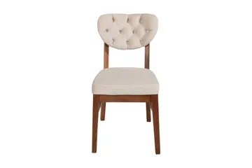 Tharol Matstol - Valnöt/Beige - Möbler - Fåtölj & stolar - Matstol & köksstol