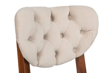 Tharol Matstol - Valnöt/Beige - Möbler - Fåtölj & stolar - Matstol & köksstol