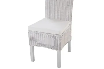 Truxall Rottingstol 2-pack - Vit - Möbler - Fåtölj & stolar - Matstol & köksstol