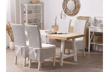 Truxall Rottingstol 2-pack - Vit - Möbler - Fåtölj & stolar - Matstol & köksstol