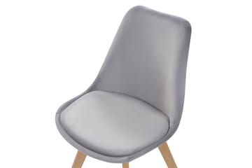 Tulunda II Sammetsstol 2-pack - Grå - Möbler - Fåtölj & stolar - Matstol & köksstol