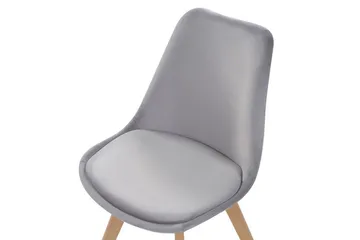 Tulunda II Sammetsstol 2-pack - Grå - Möbler - Fåtölj & stolar - Matstol & köksstol