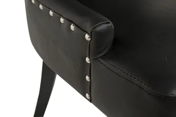Tuva Matstol Konstläder - Svart - Möbler - Fåtölj & stolar - Matstol & köksstol