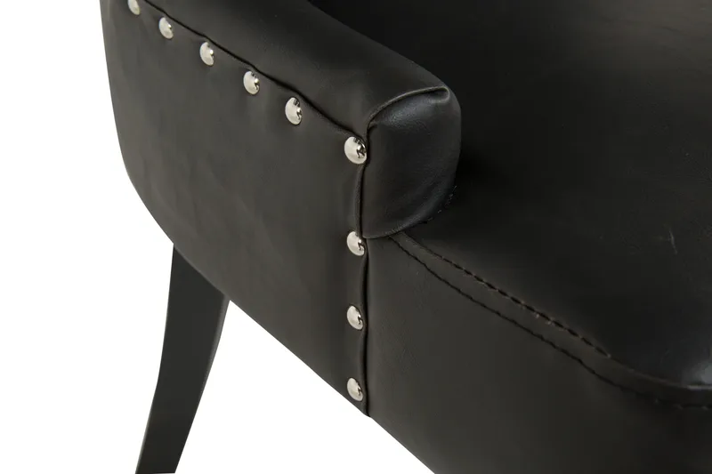Tuva Matstol Konstläder - Svart - Möbler - Fåtölj & stolar - Matstol & köksstol